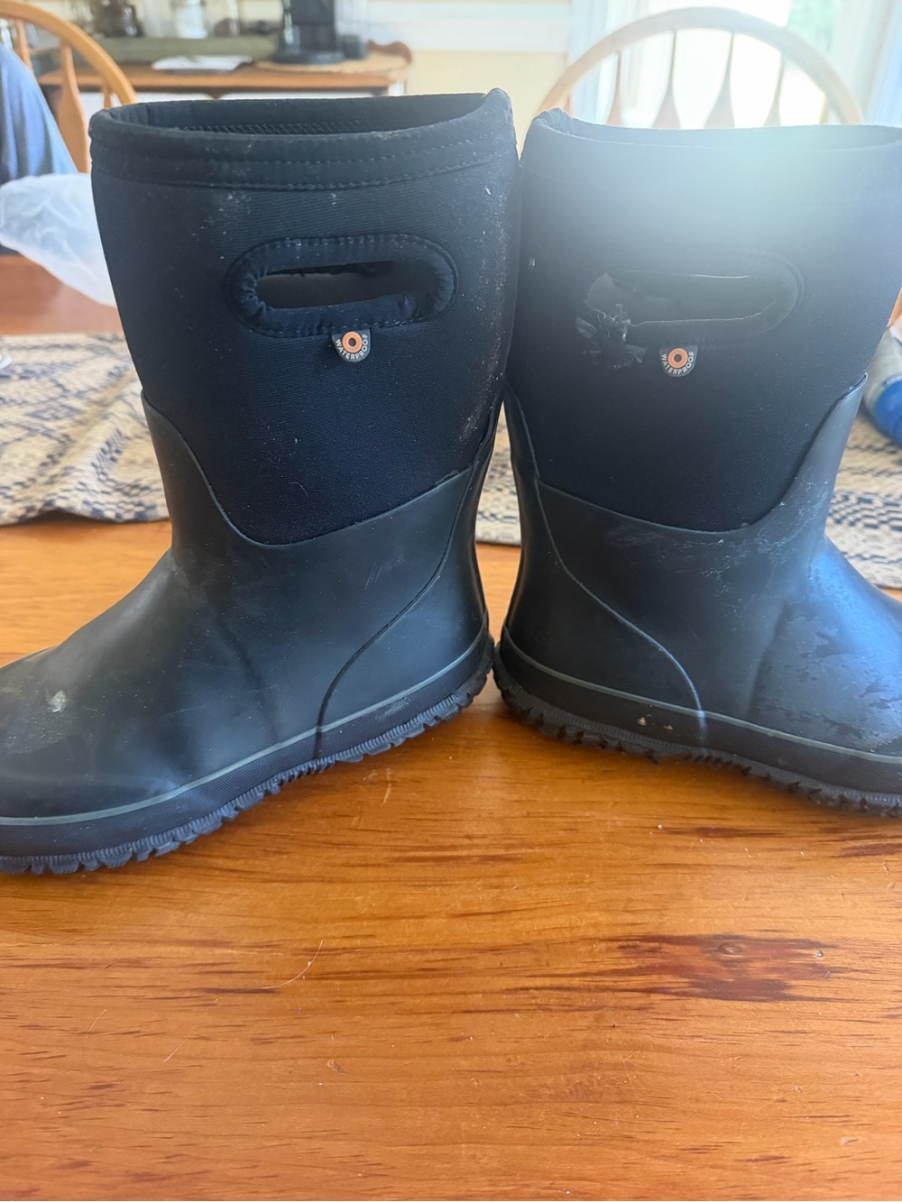 Bogs Kids Black Pull-On Rain Boots